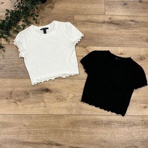 Bundle of two forever 21 cropped tops size small